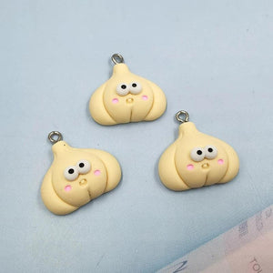 10Pcs Vegetable Garlic Charms DIY Jewelry Making Findings C1042