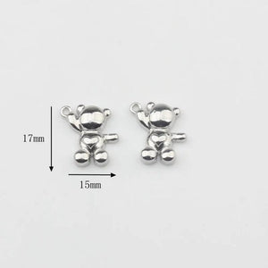 10pcs Mini Bear Charms for DIY Earrings Making