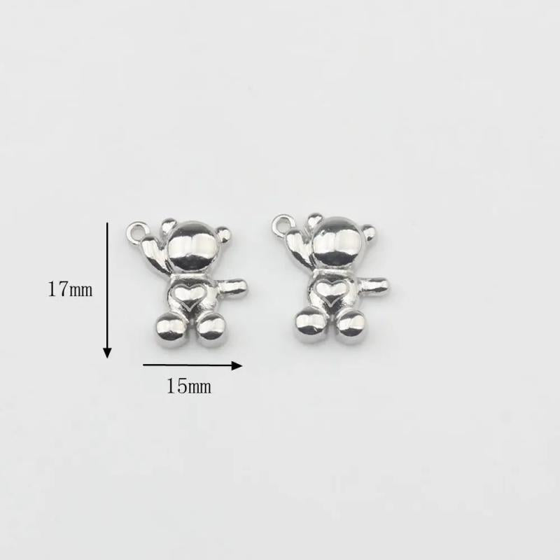 10pcs Mini Bear Charms for DIY Earrings Making