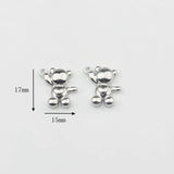 10pcs Mini Bear Charms for DIY Earrings Making