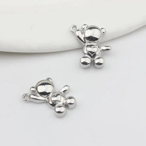 10pcs Mini Bear Charms for DIY Earrings Making