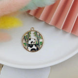 10pcs Panda Enamel Charm for Jewelry Making Earring Pendant