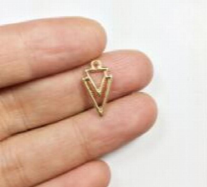 20pcs Mini Geometry Charms 14*8mm Zinc Alloy DIY Jewelry 2 colors