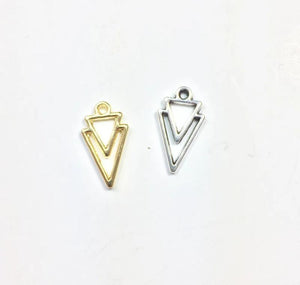 20pcs Mini Geometry Charms 14*8mm Zinc Alloy DIY Jewelry 2 colors