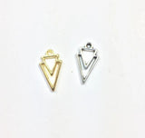20pcs Mini Geometry Charms 14*8mm Zinc Alloy DIY Jewelry 2 colors