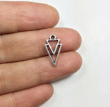 20pcs Mini Geometry Charms 14*8mm Zinc Alloy DIY Jewelry 2 colors
