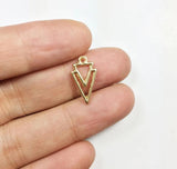 20pcs Mini Geometry Charms 14*8mm Zinc Alloy DIY Jewelry 2 colors