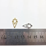 20pcs Mini Geometry Charms 14*8mm Zinc Alloy DIY Jewelry 2 colors
