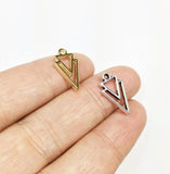 20pcs Mini Geometry Charms 14*8mm Zinc Alloy DIY Jewelry 2 colors