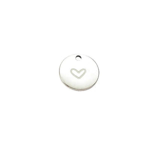 5Pcs Love Charms Stainless Steel DIY Necklaces Bracelets