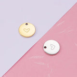 5Pcs Love Charms Stainless Steel DIY Necklaces Bracelets