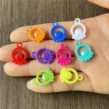 50pcs Colorful Peach Heart Cherry Star Pendant DIY Necklace Bracelet Parts