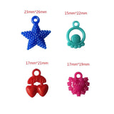 50pcs Colorful Peach Heart Cherry Star Pendant DIY Necklace Bracelet Parts