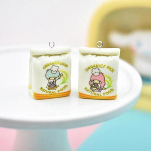 10Pcs Resin Flour Sack Charms Pendants Mini Toy Craft Diy Earings Necklace