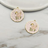 10pcs Enamel Bee Butterfly Flower Charms for DIY Jewelry Making