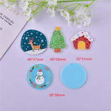 10pc Christmas Santa Snowman Deer Charms for DIY Jewelry
