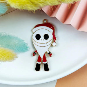 10pcs Grimace Santa Claus Charms Metal Pendant Earring DIY Jewelry Accessories