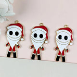 10pcs Grimace Santa Claus Charms Metal Pendant Earring DIY Jewelry Accessories