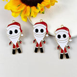 10pcs Grimace Santa Claus Charms Metal Pendant Earring DIY Jewelry Accessories