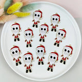 10pcs Grimace Santa Claus Charms Metal Pendant Earring DIY Jewelry Accessories