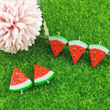 10pcs Fruit Watermelon Resin Charms 23*32mm for Earring Necklace Pendant