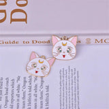 10pcs 20mm Moon Cats Charms Pendant for DIY Earring Keychain Jewelry Making
