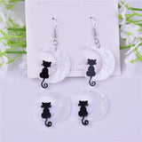 10pcs Moon Cats Arcylic Charms for DIY Jewelry Making