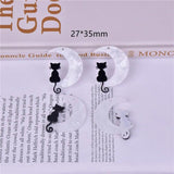 10pcs Moon Cats Arcylic Charms for DIY Jewelry Making