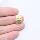 10pcs Stainless Steel High Mirro Polish Letter Charm Pendant DIY Necklace
