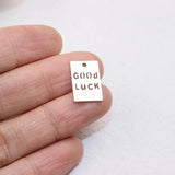 10pcs Stainless Steel High Mirro Polish Letter Charm Pendant DIY Necklace