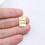 10pcs Stainless Steel High Mirro Polish Letter Charm Pendant DIY Necklace