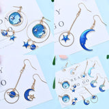 48pcs Star Moon Universe Enamel Metal Charms for DIY Jewelry