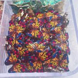 20Pcs Colorful Butterfly Earring Charms Pendant Jewelry Making Supplies