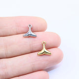 5pcs 10mm Stainless Steel Mermaid Tail Charms Pendant DIY Jewelry Making