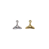 5pcs 10mm Stainless Steel Mermaid Tail Charms Pendant DIY Jewelry Making