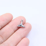 5pcs 10mm Stainless Steel Mermaid Tail Charms Pendant DIY Jewelry Making