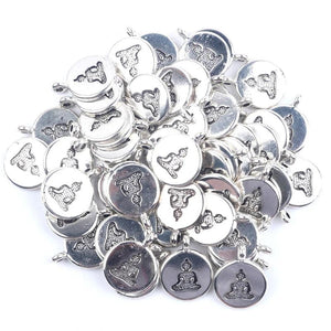 30 Antique Silver Plated Buddha Charms Pendants for Jewelry Making