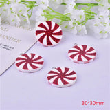 10pcs Double Face Lollipop Christmas Resin Charms DIY Earring Jewelry Making
