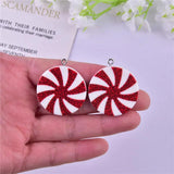 10pcs Double Face Lollipop Christmas Resin Charms DIY Earring Jewelry Making