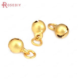 Matte Brass Bell Beads Bracelet Charms End Charms DIY Jewelry Making Supplies