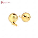 Matte Brass Bell Beads Bracelet Charms End Charms DIY Jewelry Making Supplies