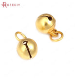 Matte Brass Bell Beads Bracelet Charms End Charms DIY Jewelry Making Supplies