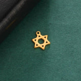 20pcs Star of David Charm Stainless Steel Charms for DIY Bracelets