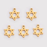 20pcs Star of David Charm Stainless Steel Charms for DIY Bracelets