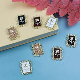 10pcs Enamel Rose Flowers Charm for Jewelry Making