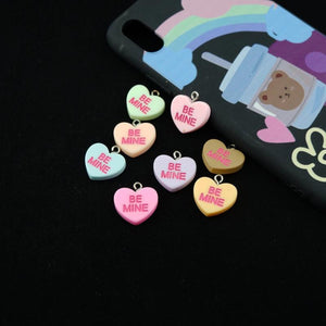 Mushroom Heart Cartoon Donuts Charms For Jewelry Making