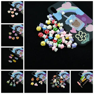 Mushroom Heart Cartoon Donuts Charms For Jewelry Making