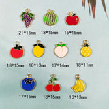 20pcs Fruit Enamel Charms for Earrings Pendants Necklace DIY Bracelet Jewelry