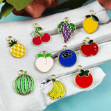 20pcs Fruit Enamel Charms for Earrings Pendants Necklace DIY Bracelet Jewelry
