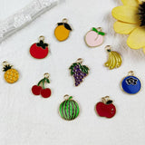 20pcs Fruit Enamel Charms for Earrings Pendants Necklace DIY Bracelet Jewelry